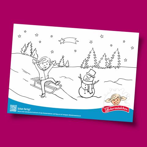 Ausmalbild Schlitten